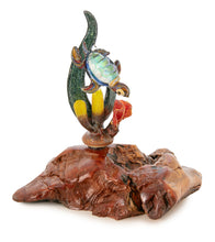 Glass and Wood Sculpture "Coral with Turtle" by Luke Olsen