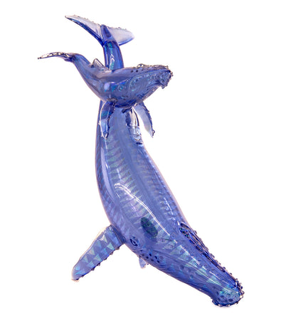 Glass and Wood Sculpture XL "Mother & Calf" by Luke Olsen