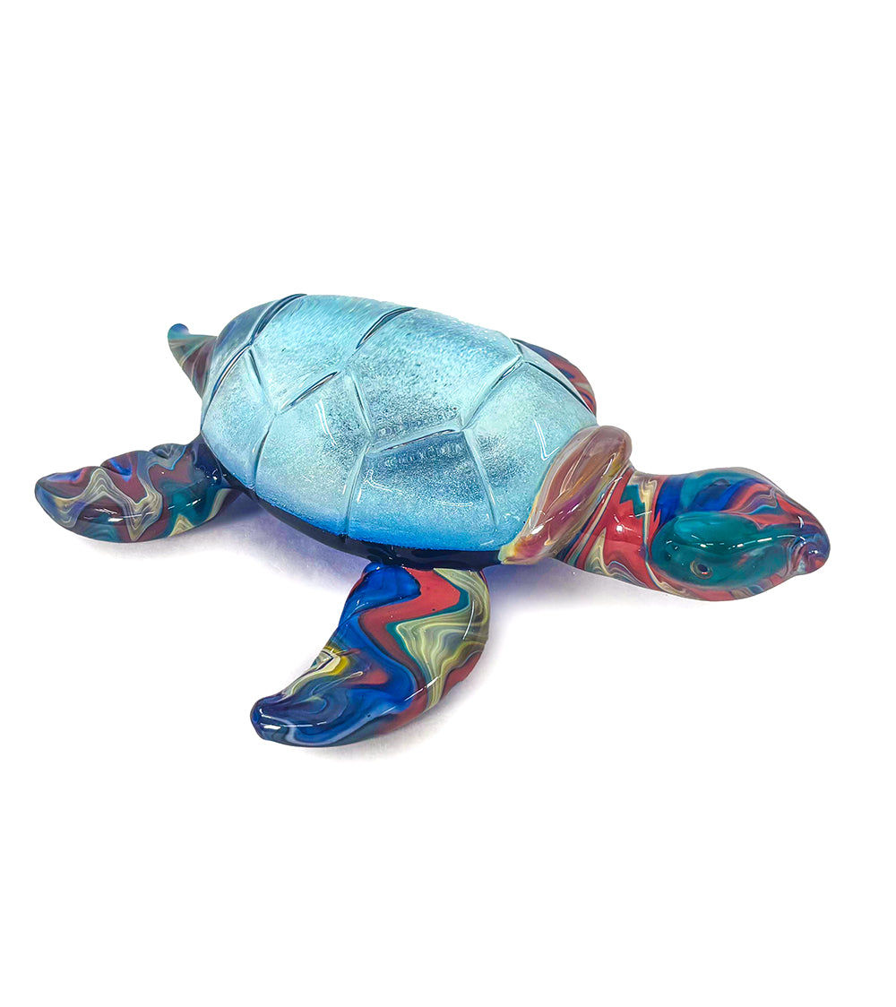 Glass Sculpture "Extra Large Turtle" by Luke Olsen