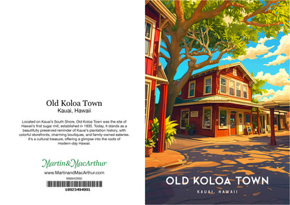 Greeting Card "Old Koloa Town, Kauai" Hawaii Travel Art