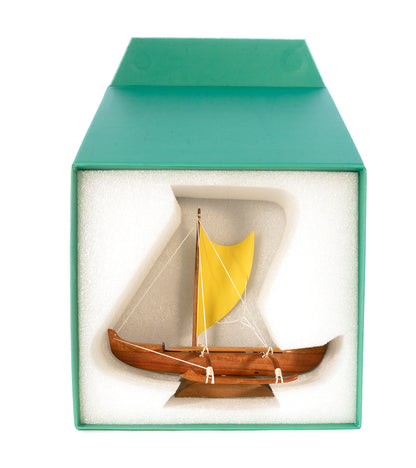 Koa 9”L Canoe “Mini Fishing with Sail”   by Francis Pimmel