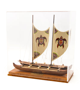 Koa 11.5”L Canoe "Hawaiian Voyage Canoe - Honu" by Francis Pimmel