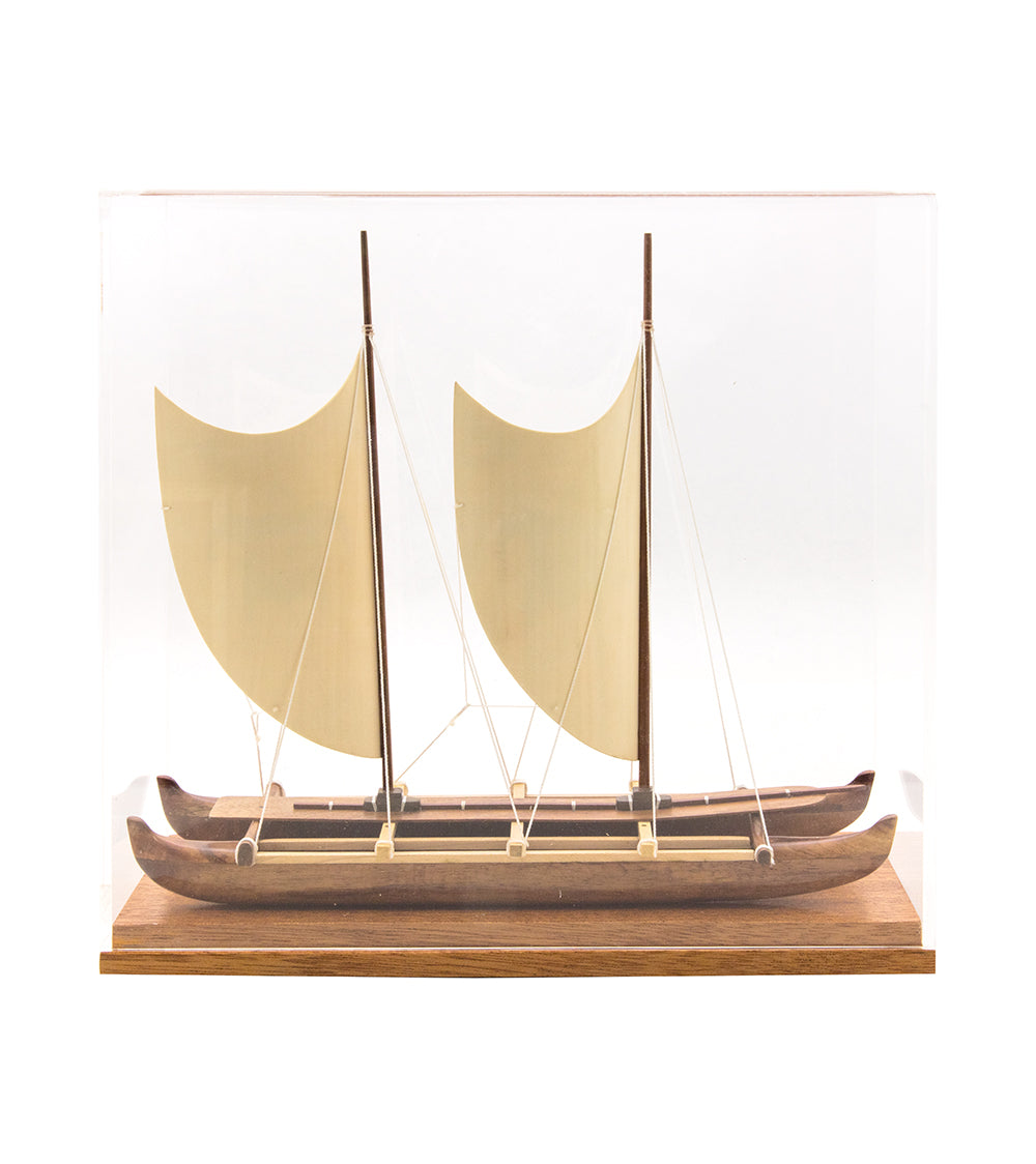 Canoa Koa de 11,5”L "Canoa de viaje hawaiana - Honu" de Francis Pimmel