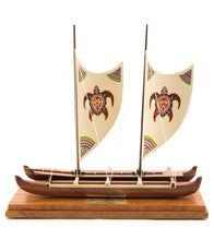 Koa 11.5”L Canoe "Hawaiian Voyage Canoe - Honu" by Francis Pimmel
