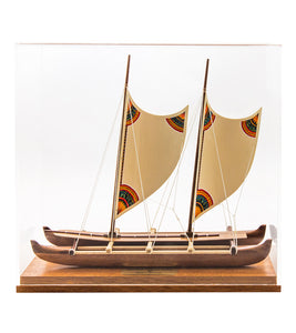 Koa 11.5”L Canoe "Hawaiian Voyage Canoe - Polynesian" by Francis Pimmel