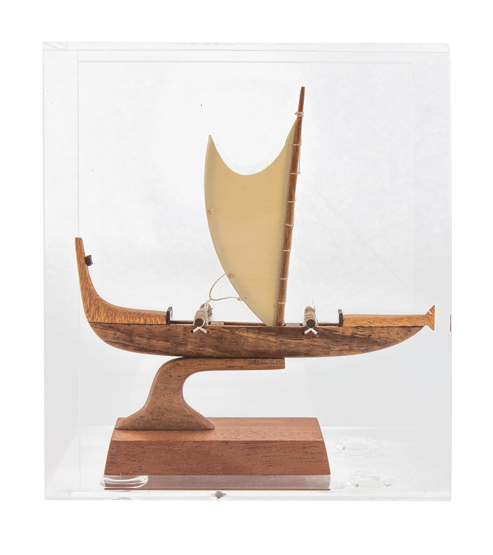 Koa 4.0”L Canoe “Manini Cook Isle” by Francis Pimmel