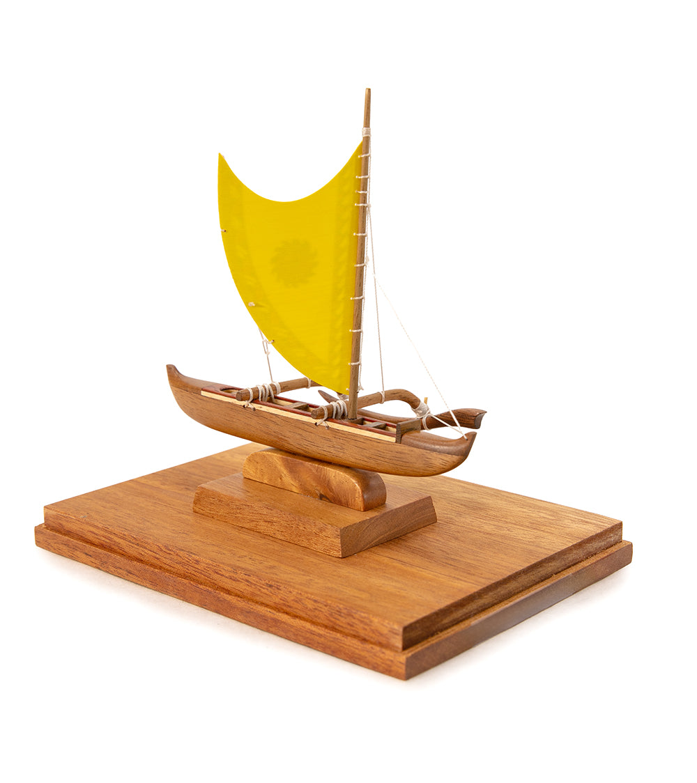 Koa 6”L Canoe “Hawaiian Fishing Canoe