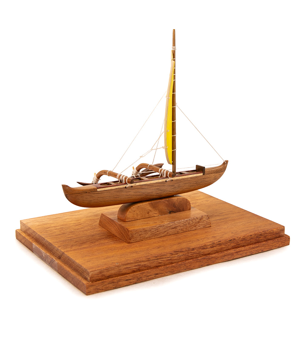 Koa 6”L Canoe “Hawaiian Fishing Canoe
