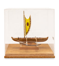 フランシス・ピメル作、コア6インチLカヌー「ハワイアン・フィッシング・カヌー」