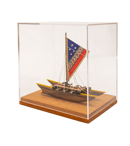 Koa 6”L Canoe “Samoan Double-Hull"  by Francis Pimmel