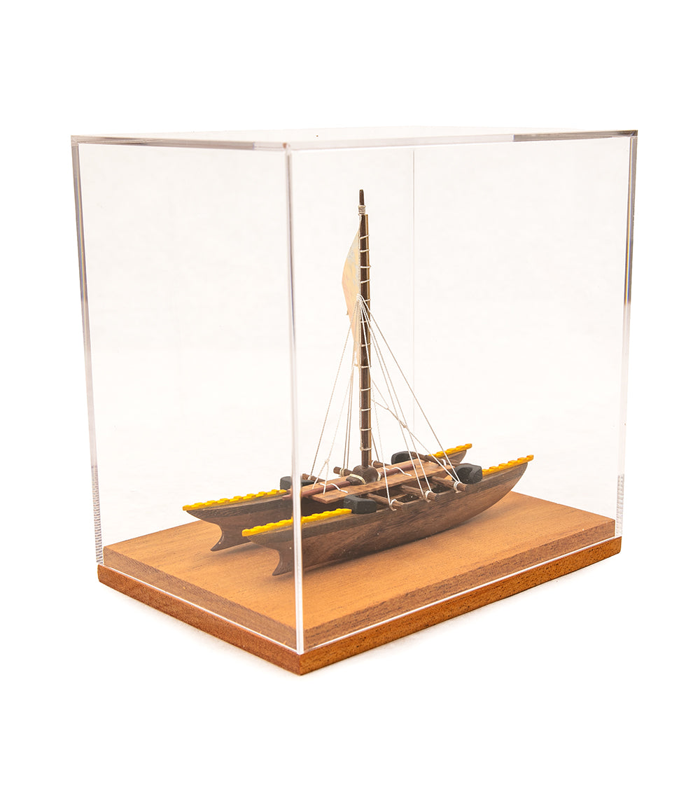 Koa 6”L Canoe “Samoan Double-Hull"  by Francis Pimmel