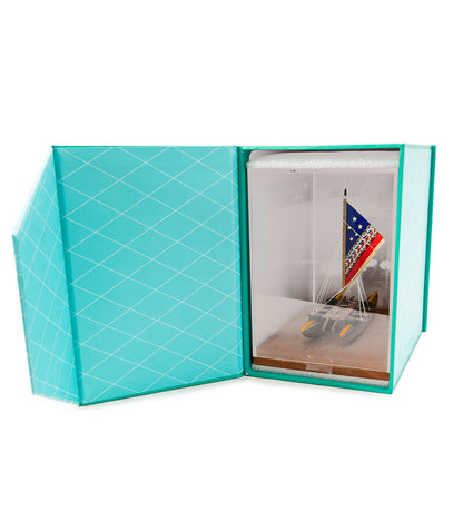 Koa 6”L Canoe “Samoan Double-Hull"  by Francis Pimmel