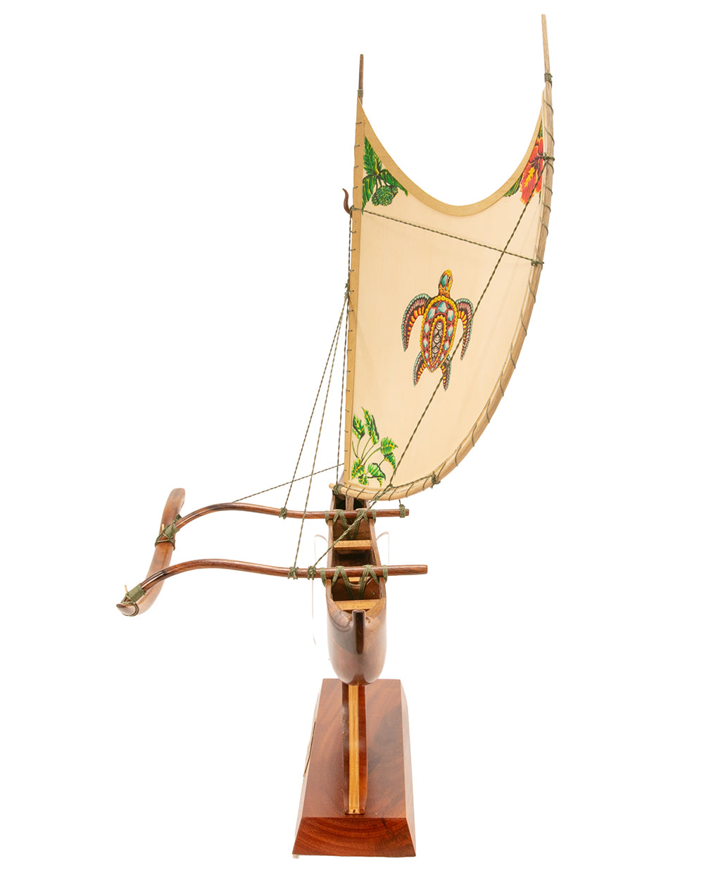 Koa 18" Canoe "Opelu Honu" by Francis Pimmel