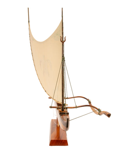Koa 18" Canoe "Opelu Honu" by Francis Pimmel