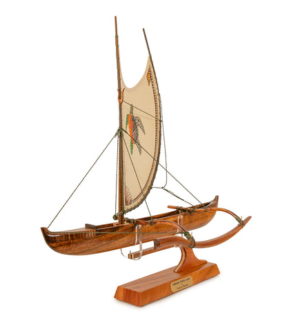 Koa 18" Canoe "Opelu Honu" by Francis Pimmel