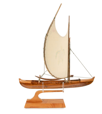Koa 18" Canoe "Opelu Honu" by Francis Pimmel