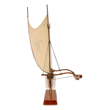 Koa 18" Canoe "Opelu Honu & Mara Face" by Francis Pimmel