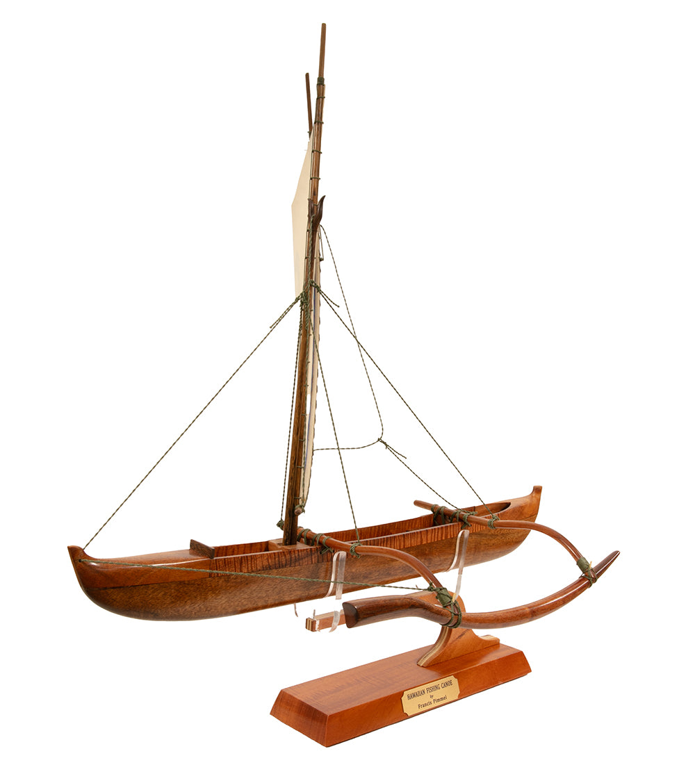 Koa 18" Canoe "Opelu Honu" by Francis Pimmel