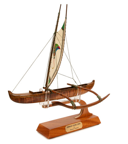 Canoa Koa 18" "Opelu Honu" de Francis Pimmel