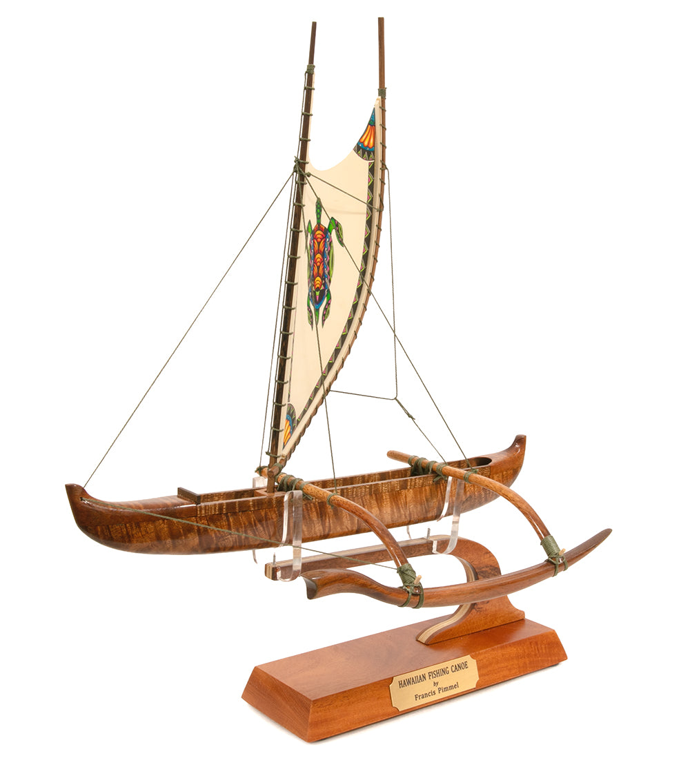 Canoa Koa 18" "Opelu Honu" de Francis Pimmel