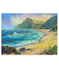 Original Painting: Makapu'u 1/24 by Michael Powell in Koa Frame