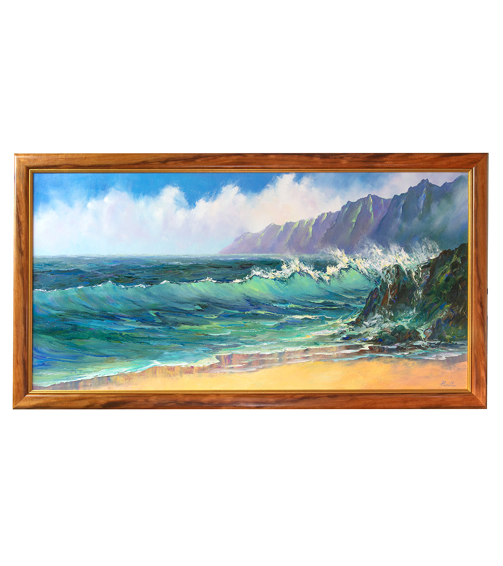 Pintura original "Niebla oceánica de barlovento 3/2025" de Michael Powell