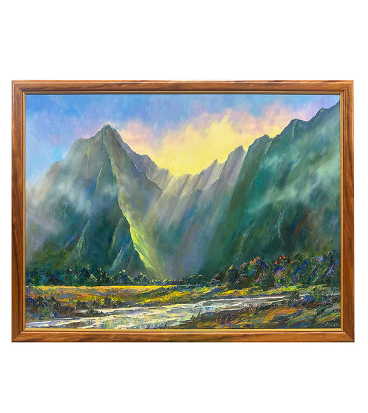 Original Painting "Windward Pali Stream" by Michael Powell 48x36