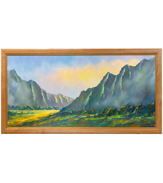 Original Painting: The Sunlit Valley 4/26 by Michael Powell 48x24