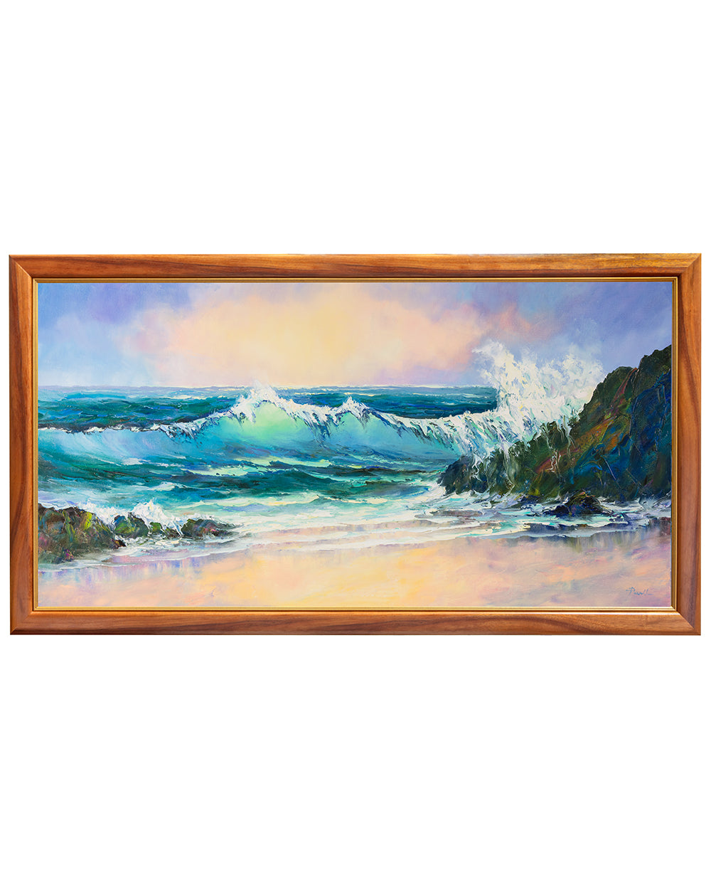 Original Painting "Sandy Beach, Oahu 05/2023" by Michael Powell 48x24