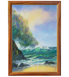 Original Painting "Secluded Beach 07/2023" by Michael Powell