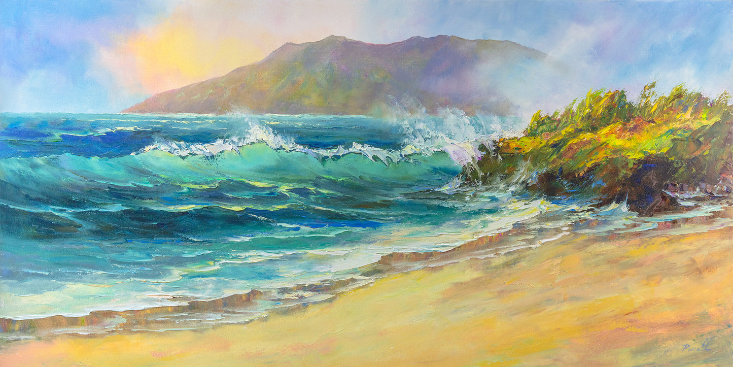 Original Painting "Wailea Maui 12/2023" by Michael Powell 48x24