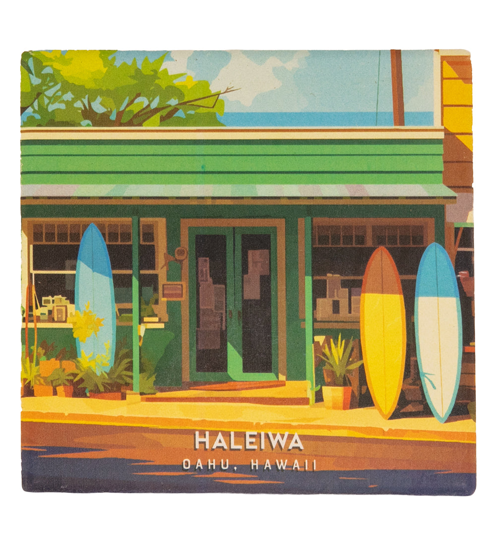 Posavasos artísticos de viaje "Waimea Falls"