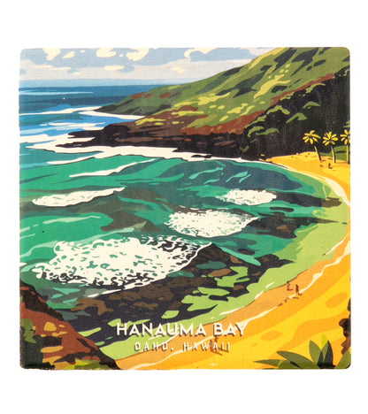 Posavasos artísticos de viaje "Waimea Falls"