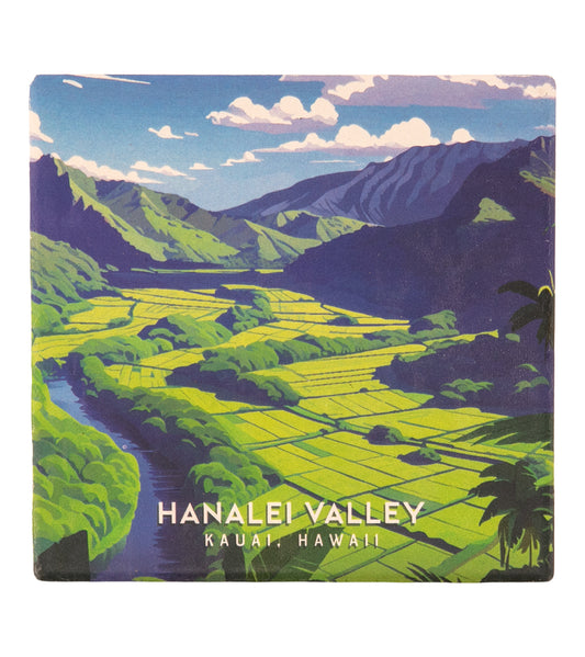 "Hanalei Valley" Travel Art Coaster