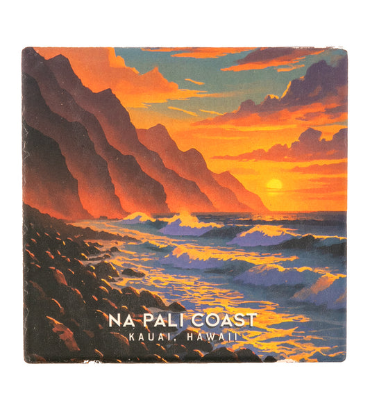 "Na Pali Coast" Travel Art Coaster