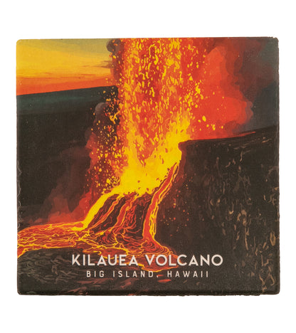 "Kilauea Volcano" Travel Art Coaster