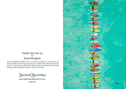 Greeting Card "Paddle Out Line #23" by Sarah Houglum