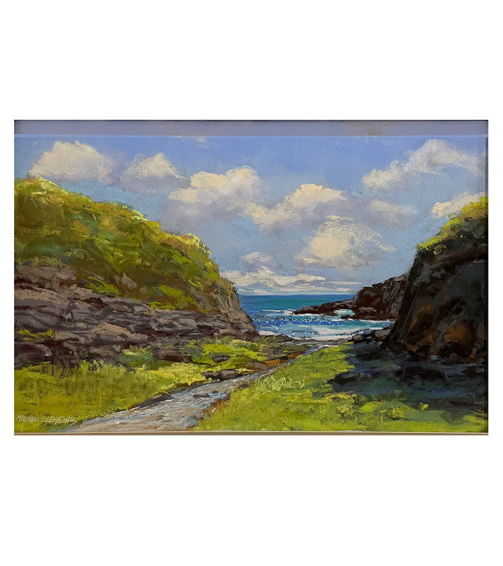 Original Pastel Painting "Path to Sea" by Michael Clements 18 x 12