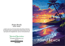Tarjeta de felicitación "Playa Poipu, Kauai" - Arte de viaje de Hawái
