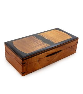 "Joyful" Serene" Koa Marquetry Box