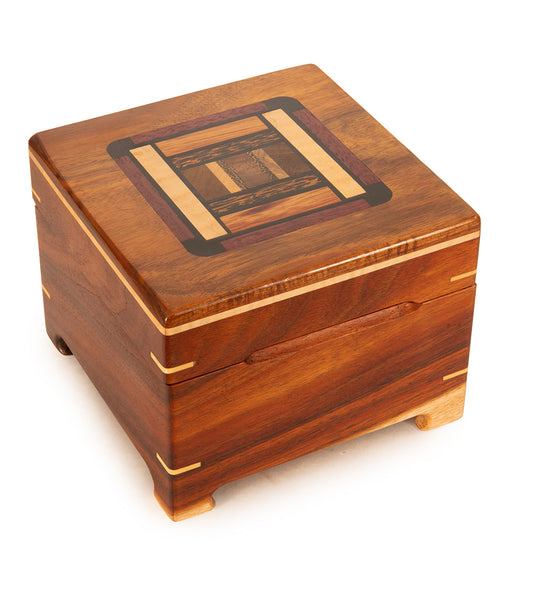 "Adventure" Koa Marquetry Box