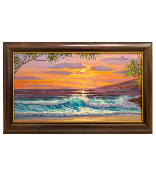 ロマン・チェルウィンスキー作「マウイ島のサンセットセーリング」