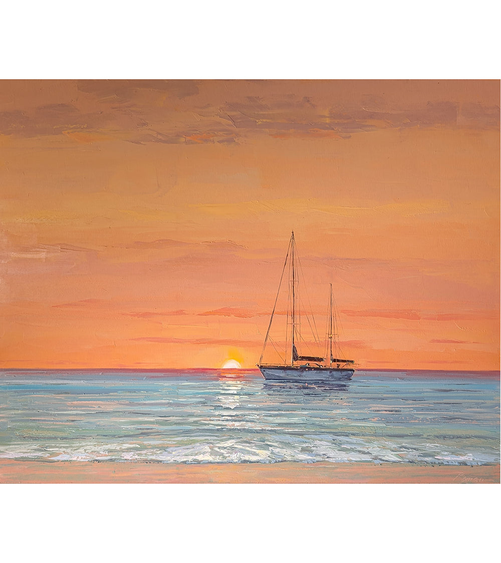 Navegando al atardecer en Maui por Roman Czerwinski