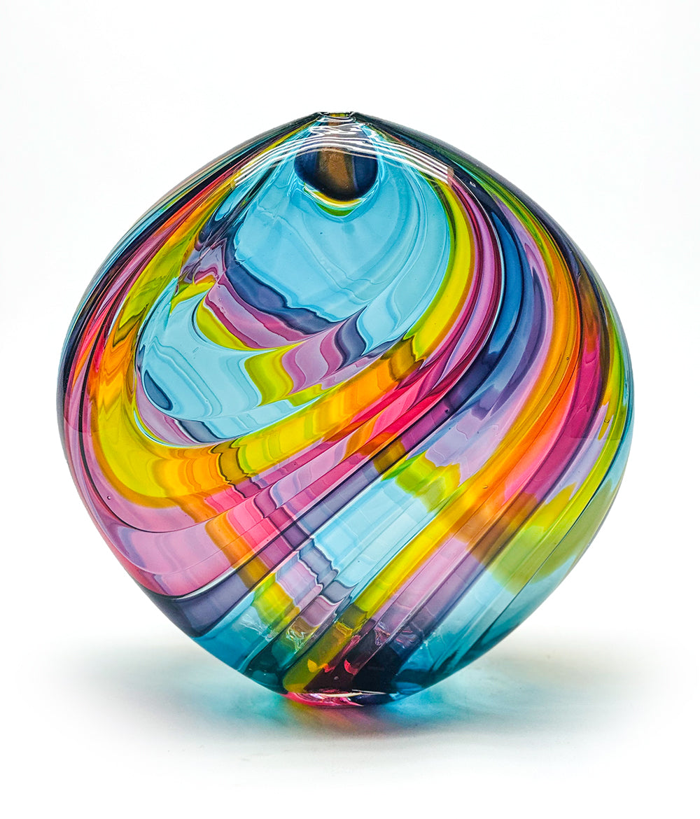 Recipiente de cristal "Corriente oceánica" de Jonathan Swanz