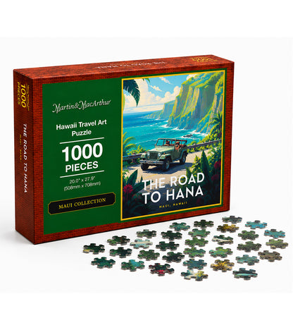 "The Road to Hana" Hawaii Travel Art Jigsaw Puzzle