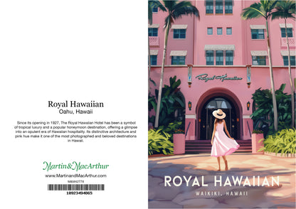 Greeting Card "Royal Hawaiian, Oahu" Hawaii Travel Art