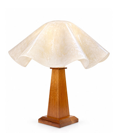 White Resin Lampshade for Desk Lamp by Julie Scheyer