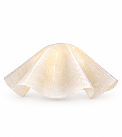 White Resin Lampshade for Desk Lamp by Julie Scheyer