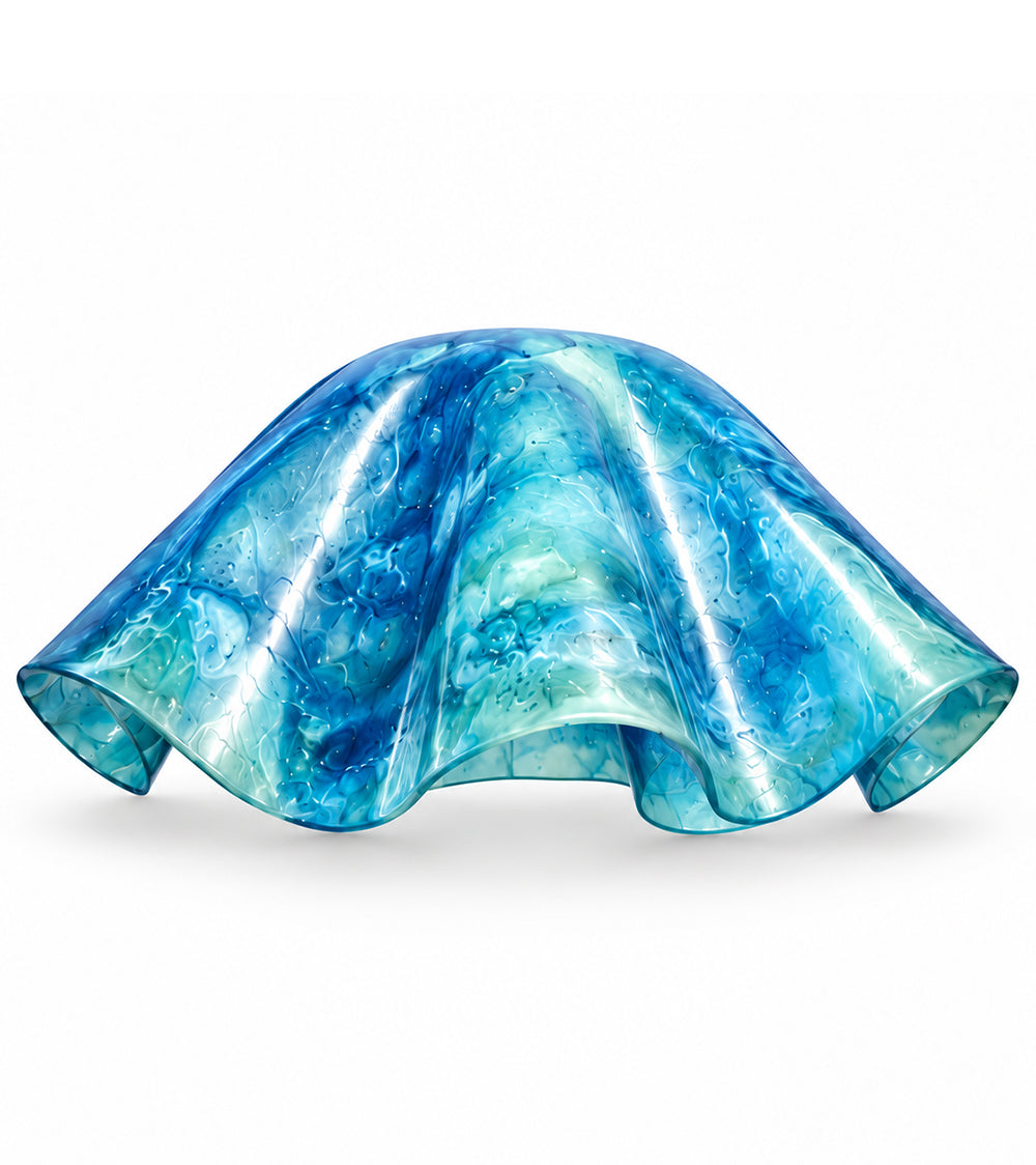 Blue Resin Lampshade for Floor Lamp by Julie Scheyer