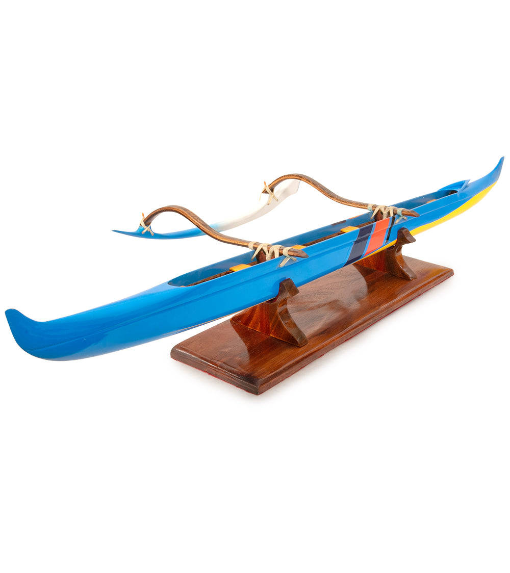 33" Canoe Red,Yellow & Blue Design w/Koa  #80 Stand by Greg Scott